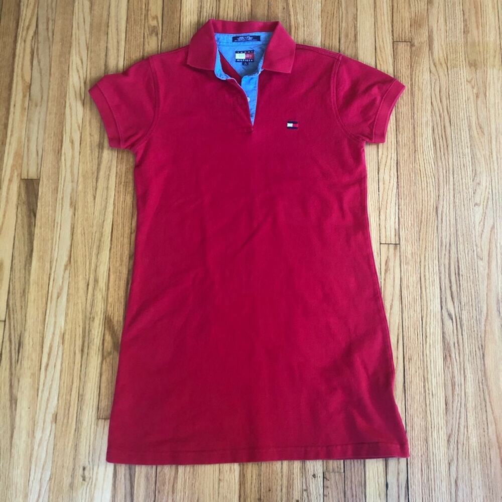 Tommy Hilfiger Polo Dress Mini Short Sleeve M Y2K